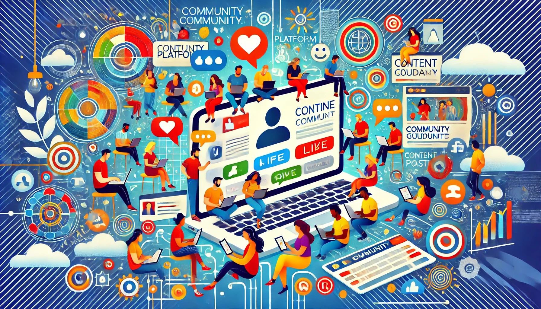 image representing a vibrant online community in action How To Create A Paid Online Community