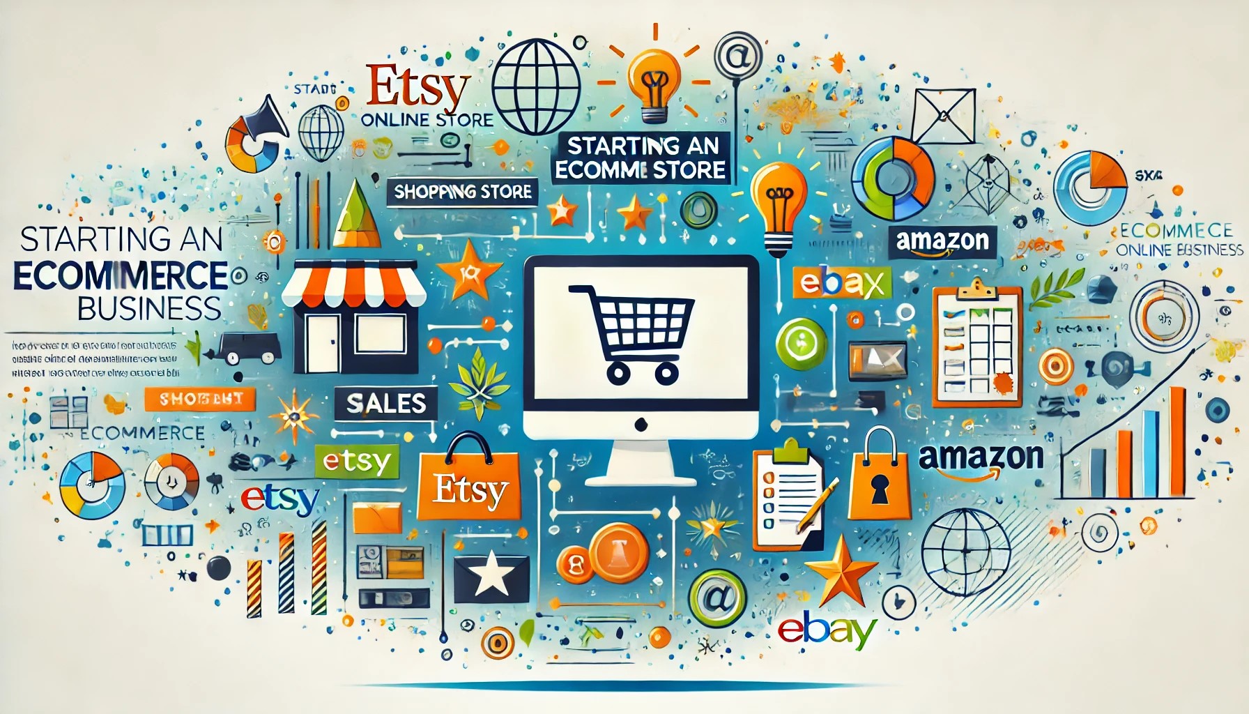 a collage of images that represent the question "Do I Need a Business for eCommerce?"