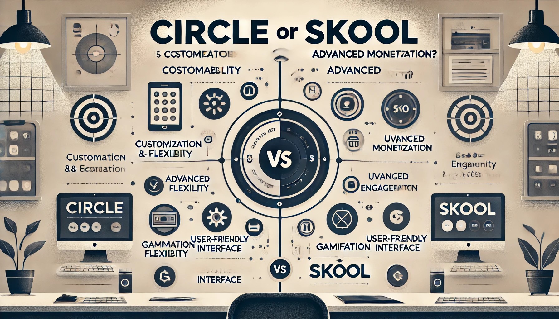 image comparing skool and circle. answering the question is circle of skool better?