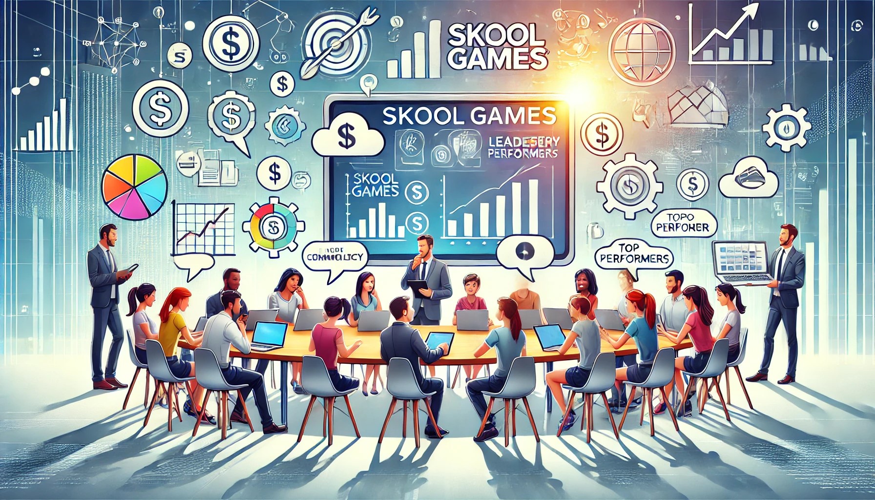 is skool games legit? illustration, showing a collaborative and engaging environment, perfect for visualizing Skool Games in action.