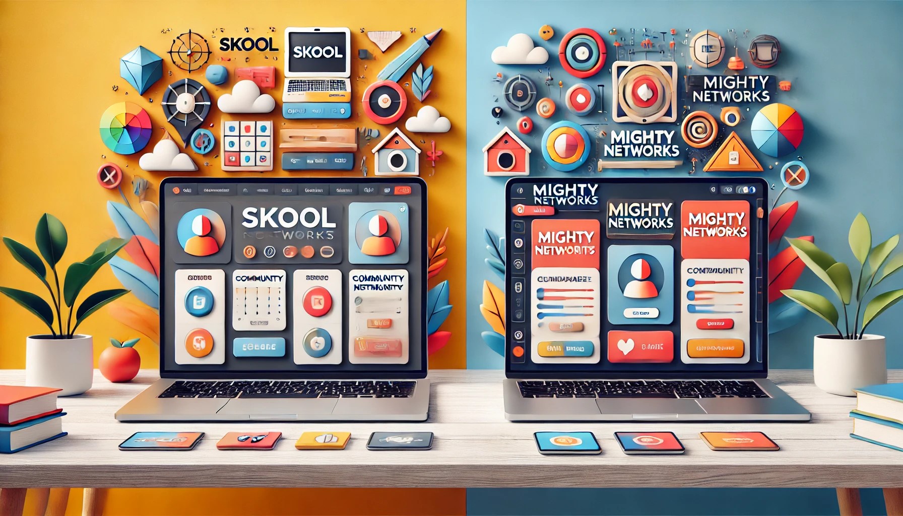 skool vs mighty networks comparing Skool and Mighty Networks, capturing their key features